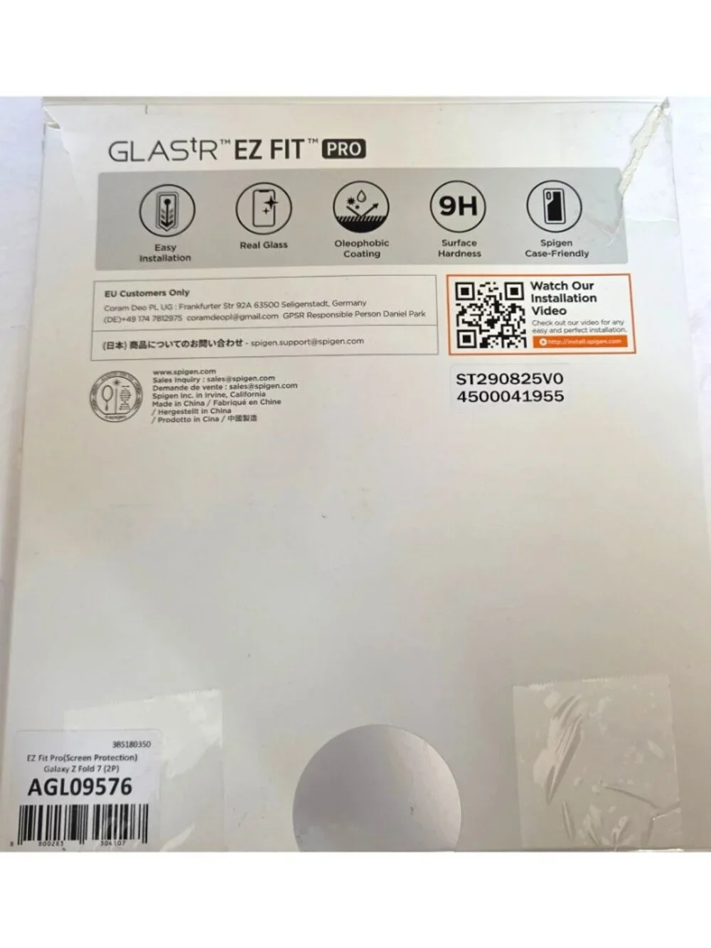 2 Pk Spigen Tempered Glass Screen Protector GlasTR EZ Fit Pro Galaxy Z Fold 7